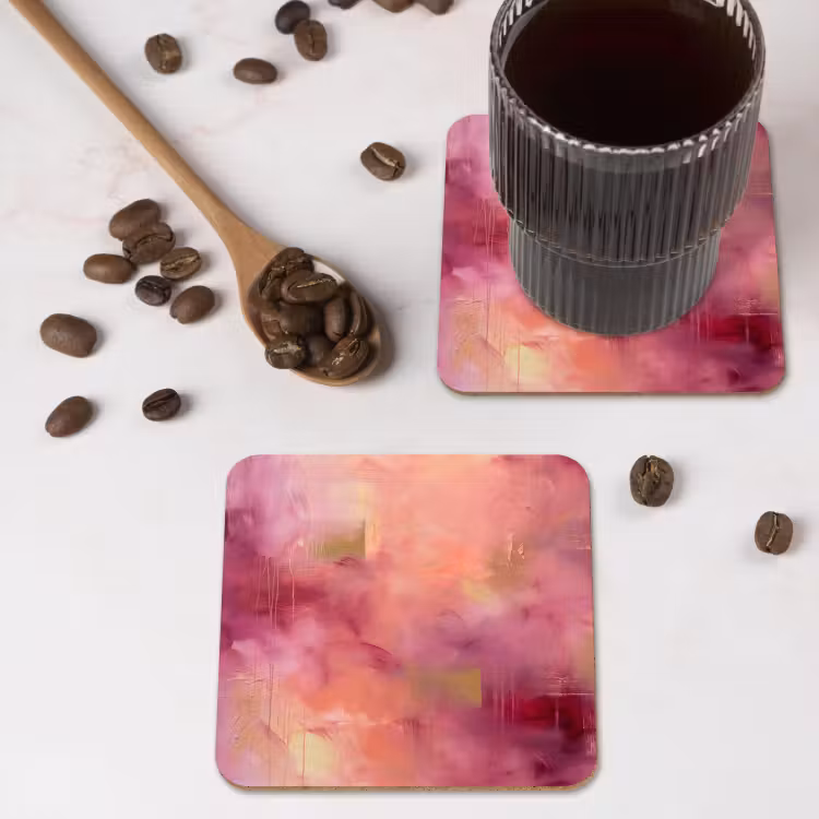 Onderzetter - Abstract - Kleuren - Modern - Roze - Paars — 4