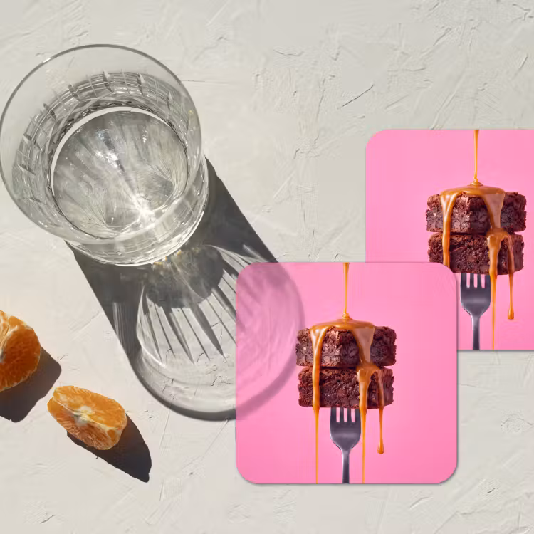 Onderzetter - Brownie - Karamel - Eten — 3