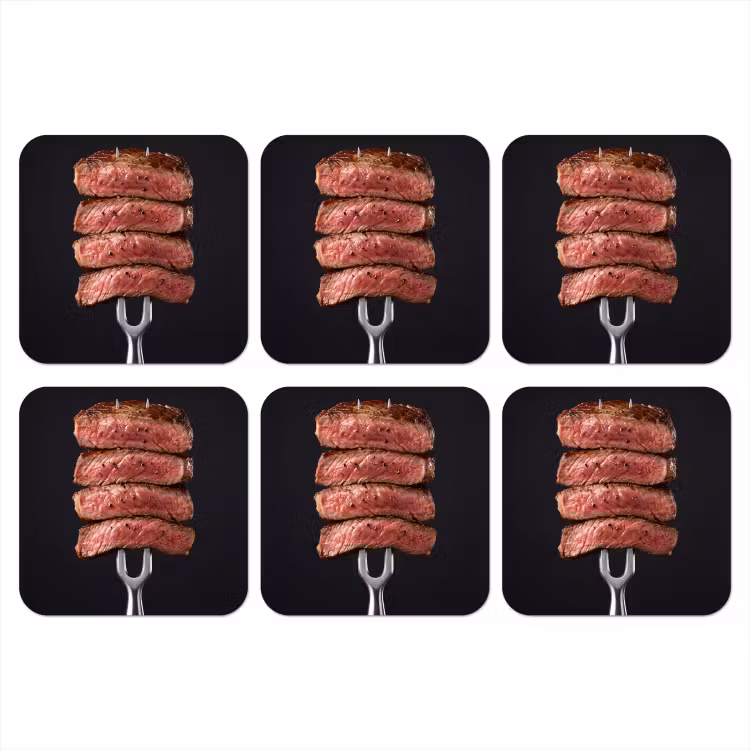 Onderzetter​ - Eten - Rosé - Vork — 1