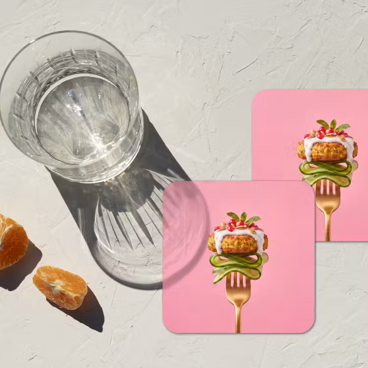 Onderzetter - Eten - Vork - Roze — 3