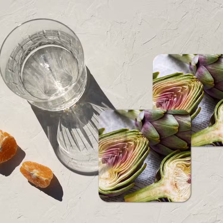 Onderzetter - Artisjok - Doorgesneden - Eten — 3