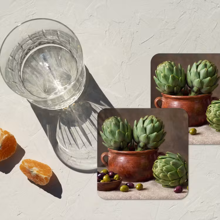 Onderzetter - Artisjokken - Olijven - Eten — 3