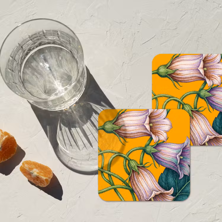Onderzetter - Bloemen - Botanisch - Geel — 3