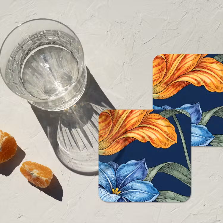 Onderzetter - Bloemen - Botanisch - Patroon — 3