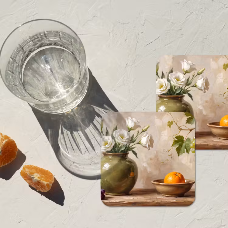 Onderzetter - Bloemen - Fruit - Stilleven — 3