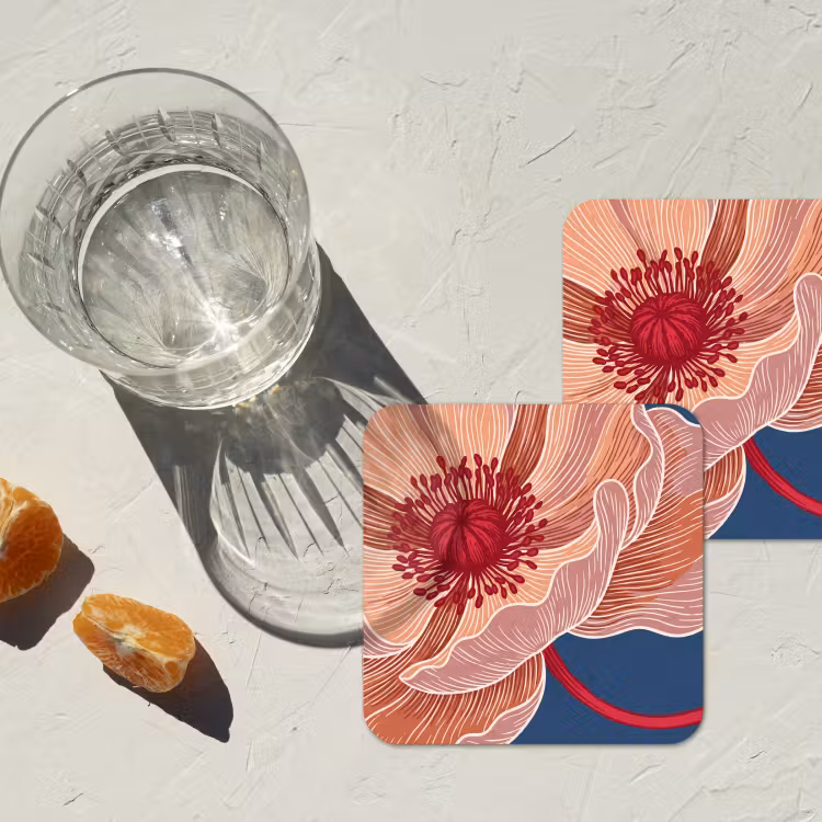 Onderzetter​ - Bloemen - Modern - Abstract — 3