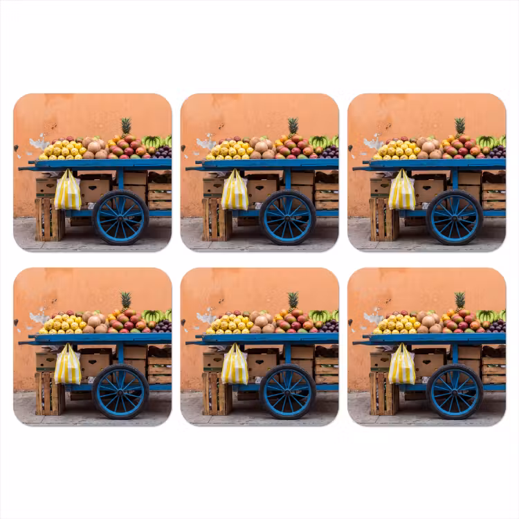 Onderzetter​ - Fruit - Kar - Straat — 1