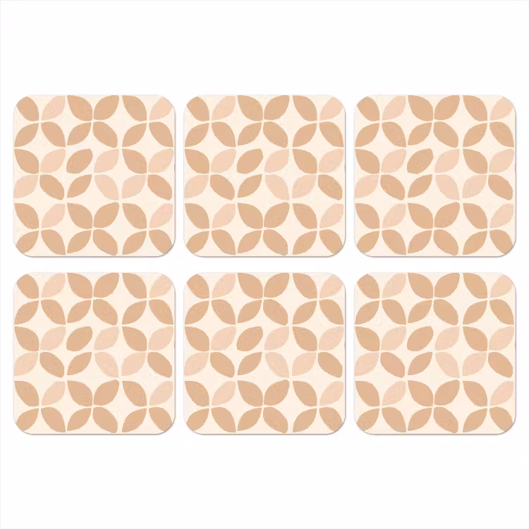 Onderzetter - Beige - Bladeren - Minimalistisch - Patroon — 1