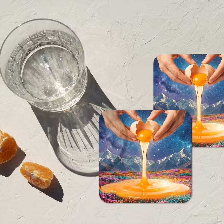 Onderzetter - Handen - Ei - Surrealisme — 3
