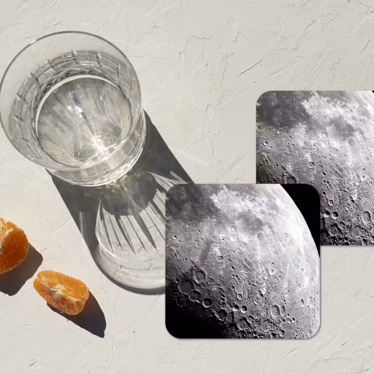 Onderzetter - Maan - Kraters - Ruimte — 3