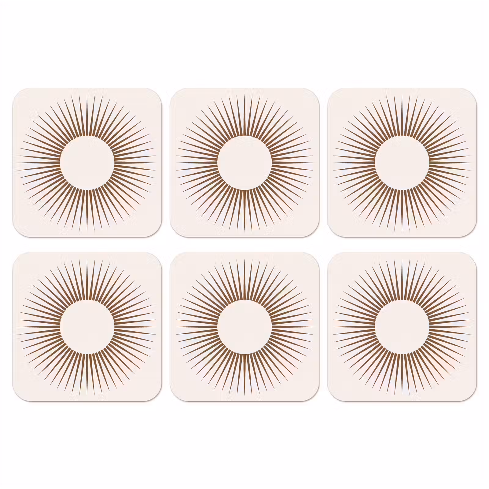 Onderzetter - Abstract - Zon - Symbool - Modern - Beige — 1