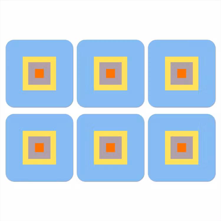 Onderzetter - Abstract - Geometrisch - Kleurrijk - Modern - Vormen — 1