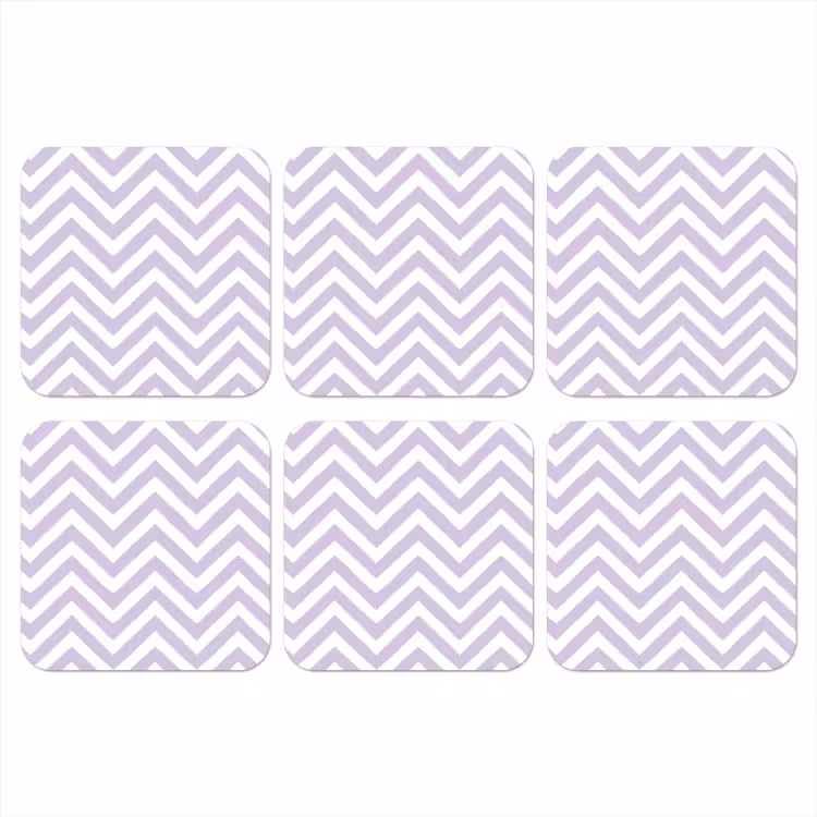Onderzetter - Lila - Geometrisch - Chevron - Zigzag - Patroon — 1