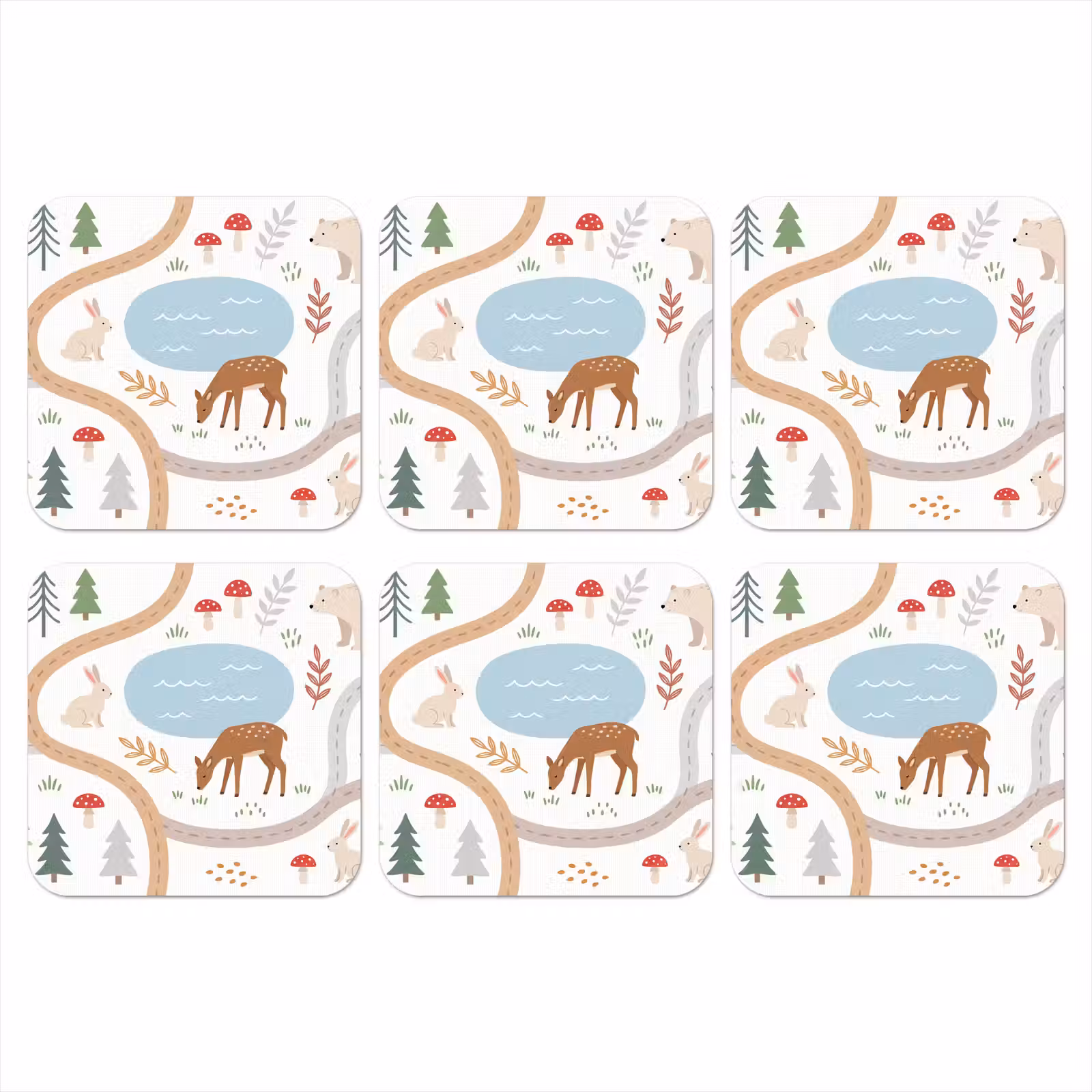 Onderzetter - Dieren - Bos - Illustratie — 1