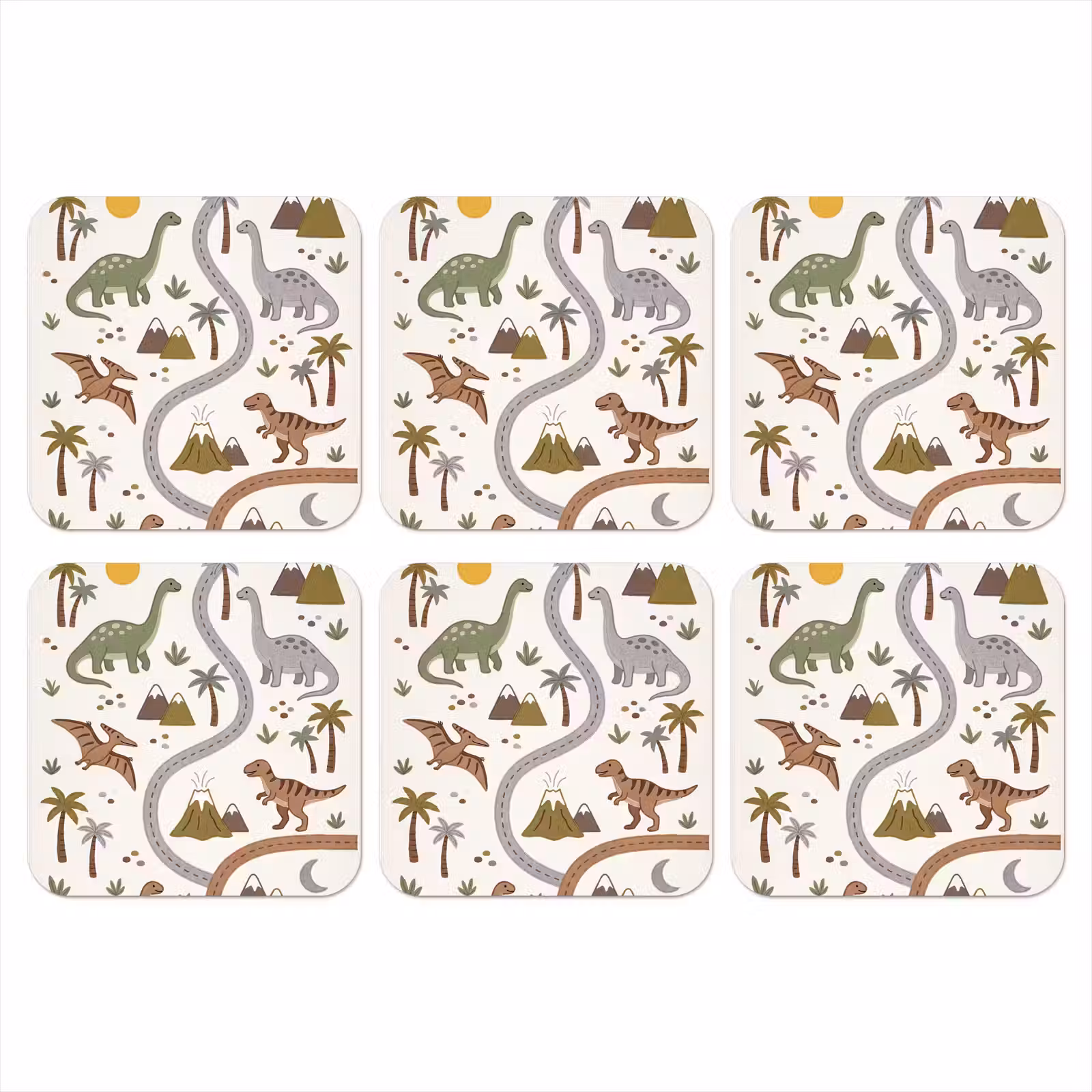 Onderzetter - Dinosaurus - Natuur - Speels — 1
