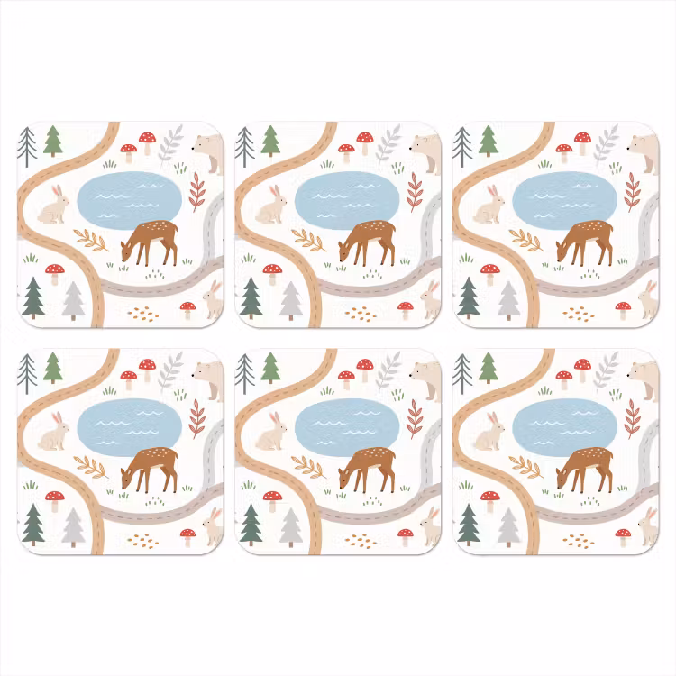 Onderzetter - Dieren - Bos - Illustratie — 1
