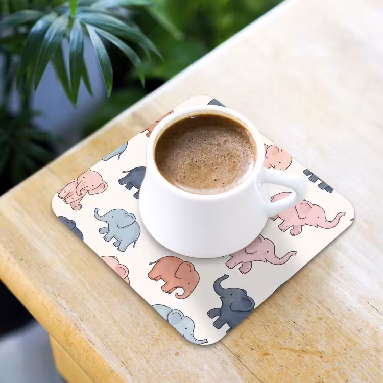 Onderzetter - Dieren - Patroon - Kinderkamer - Pastel - Speels — 2