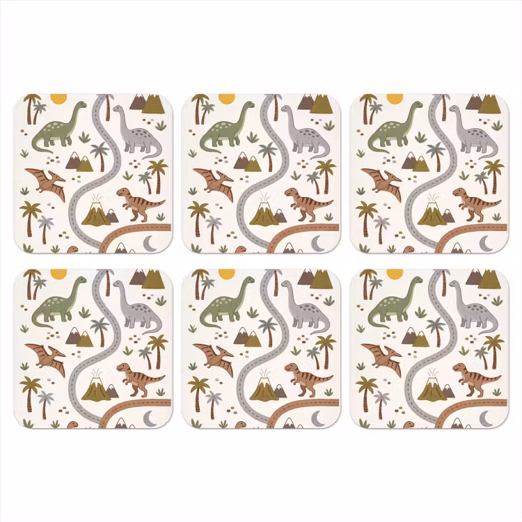 Onderzetter - Dinosaurus - Natuur - Speels — 1