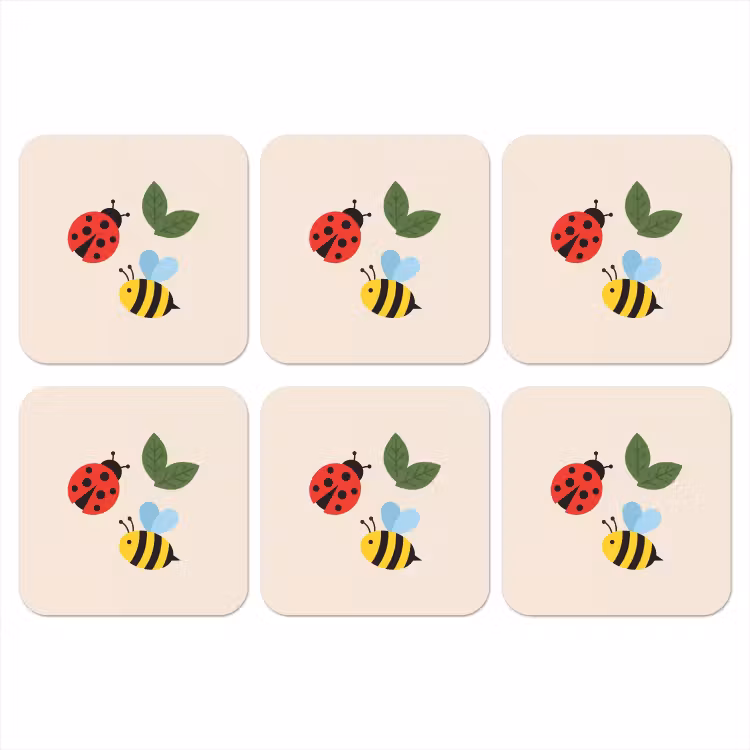Onderzetter - Insect - Blad - Natuur - Speels - Illustratie — 1