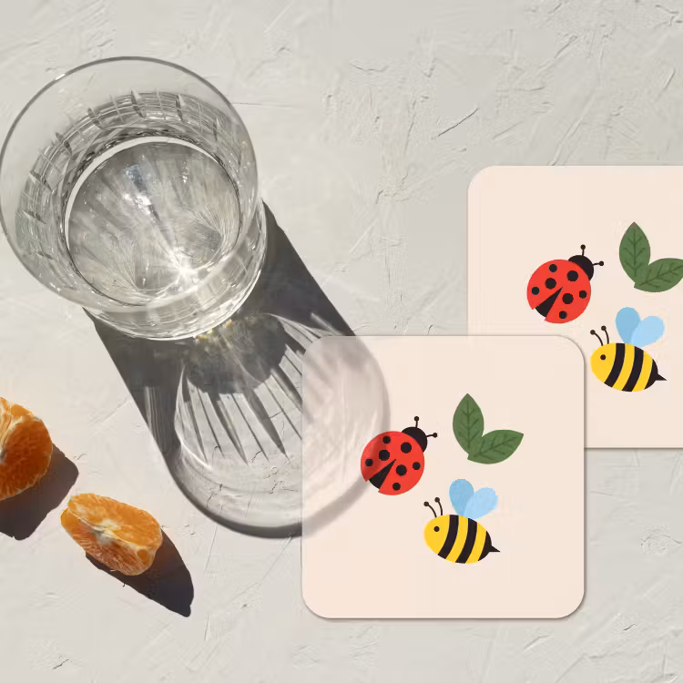 Onderzetter - Insect - Blad - Natuur - Speels - Illustratie — 3