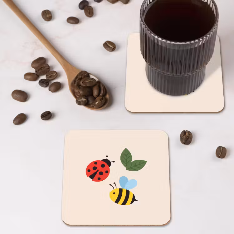 Onderzetter - Insect - Blad - Natuur - Speels - Illustratie — 4