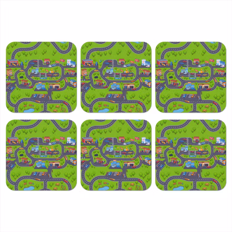 Onderzetter - Circuit - Auto - Cartoon — 1