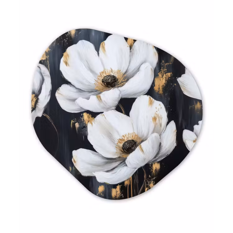 Organisch schilderij - Forex - Bloemen - Wit - Abstract — 1