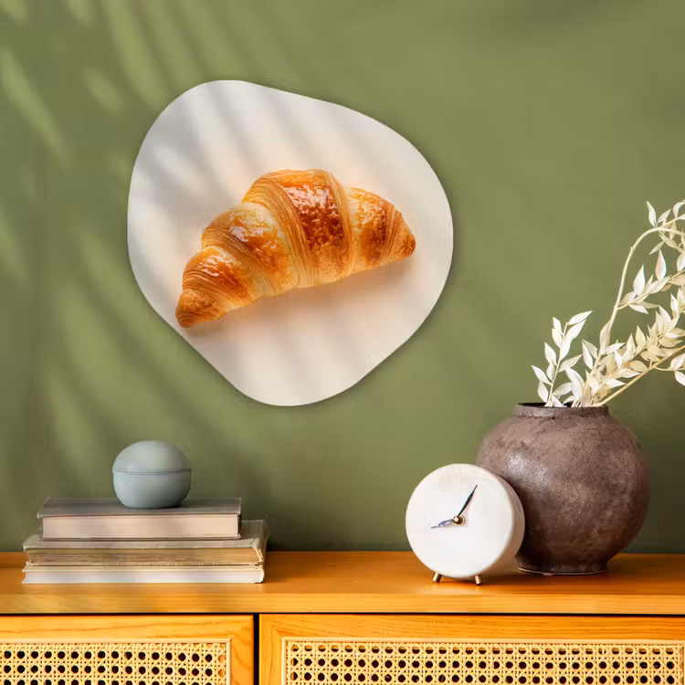 Organisch schilderij - Forex - Croissant - Brood - Beige — 2