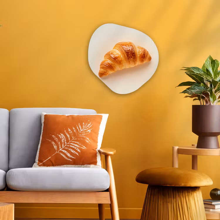 Organisch schilderij - Forex - Croissant - Brood - Beige — 3