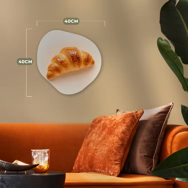 Organisch schilderij - Forex - Croissant - Brood - Beige — 4