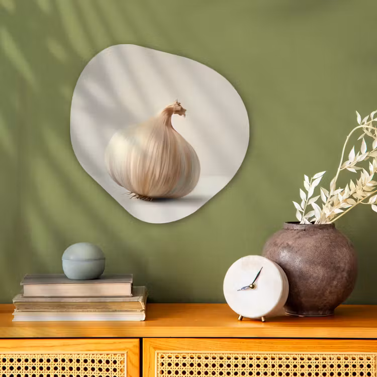Organisch schilderij - Forex - Knoflook - Natuurlijk - Beige — 2