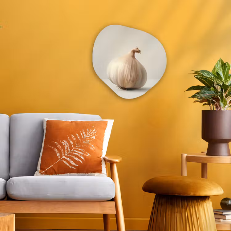 Organisch schilderij - Forex - Knoflook - Natuurlijk - Beige — 3