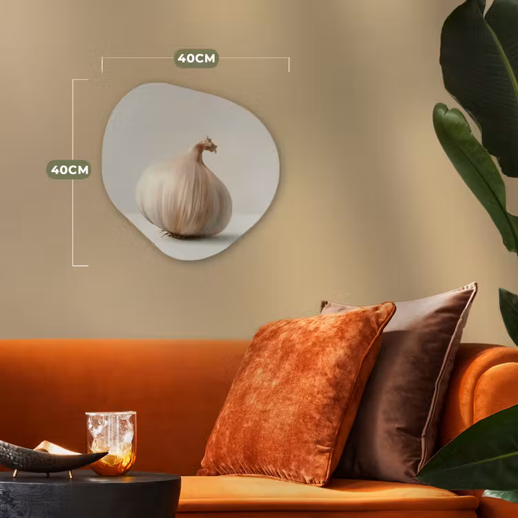 Organisch schilderij - Forex - Knoflook - Natuurlijk - Beige — 4