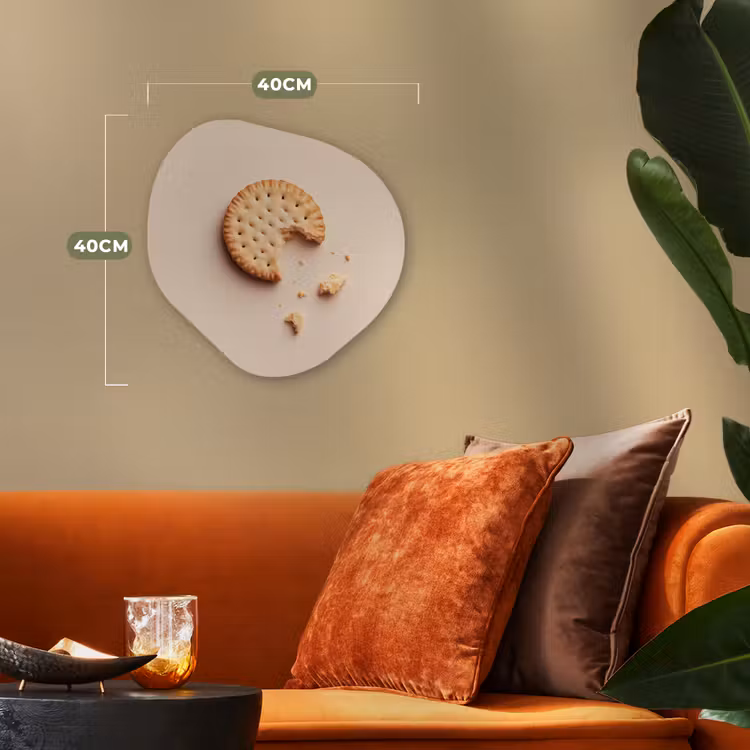Organisch schilderij - Forex - Koekje - Kruimels - beige — 4