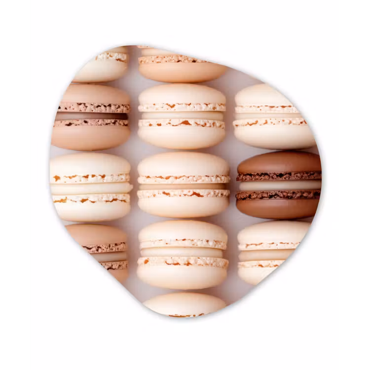Organisch schilderij - Forex - Macarons - Beige - Bruin — 1