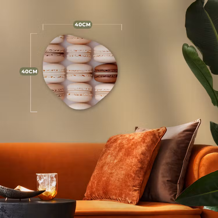Organisch schilderij - Forex - Macarons - Beige - Bruin — 4