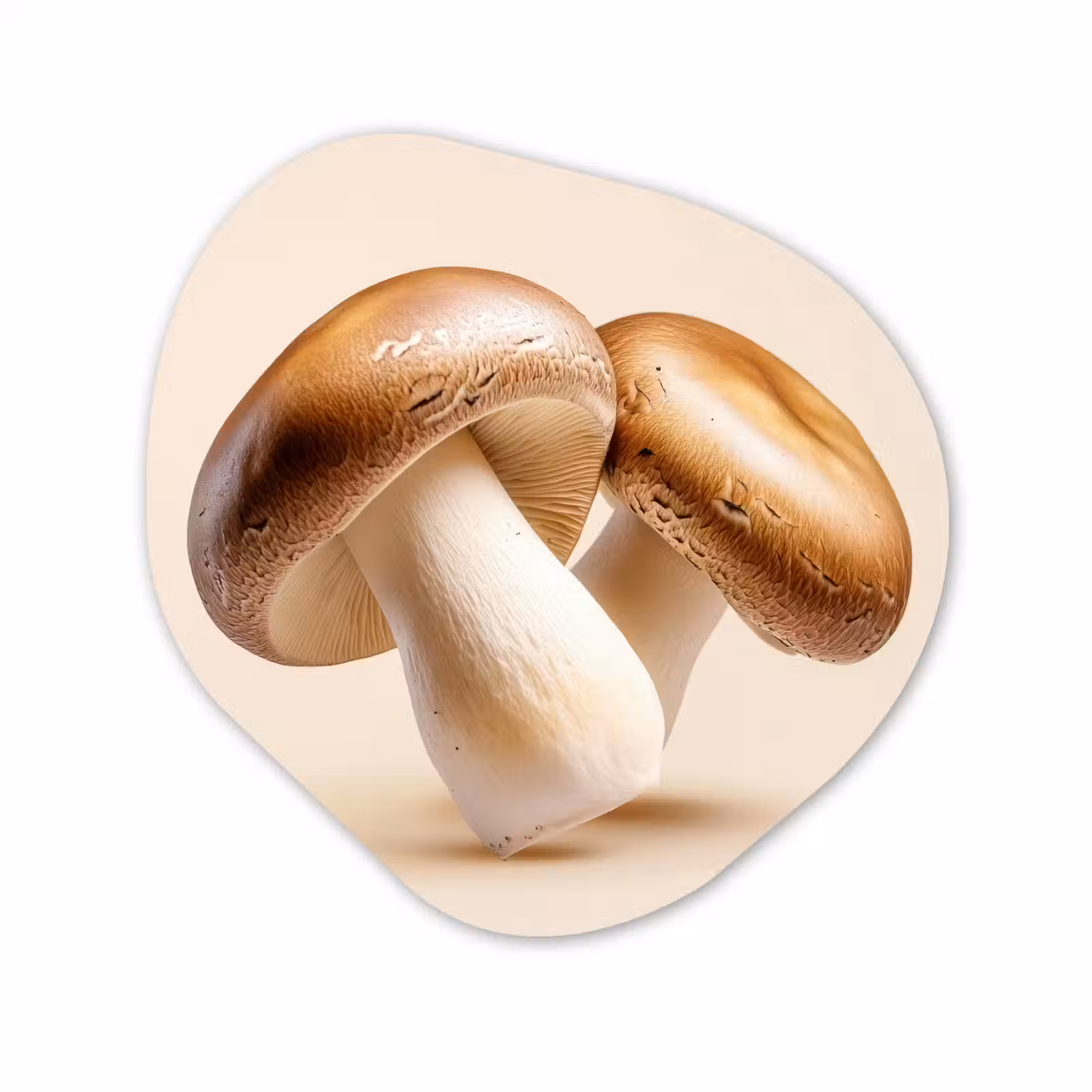 Organisch schilderij - Forex - Champignons - Zacht - Beige — 1