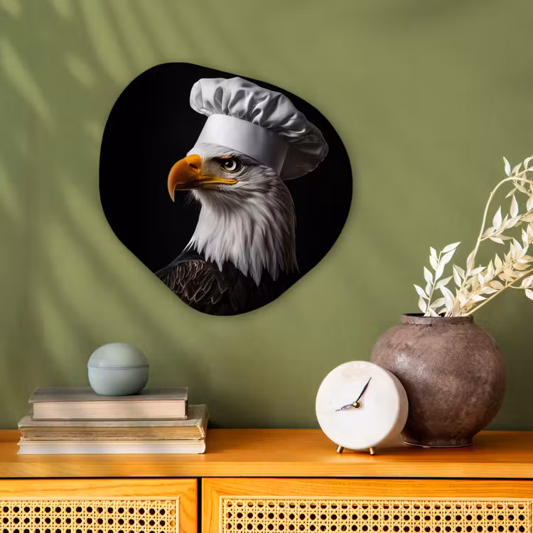 Organisch schilderij - Forex - Arend -Amerika - Koksmuts - Vogel - Stoer — 2