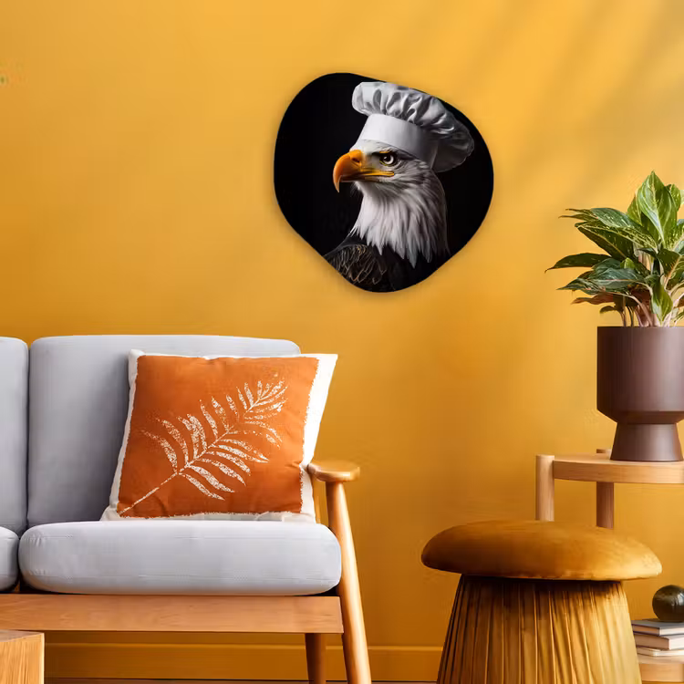 Organisch schilderij - Forex - Arend -Amerika - Koksmuts - Vogel - Stoer — 3