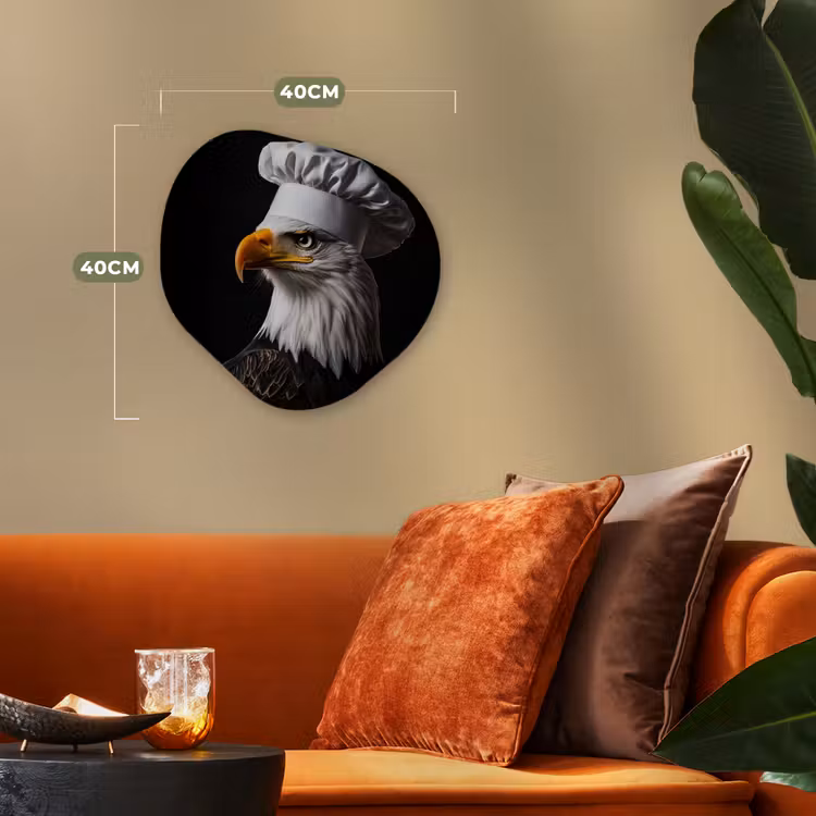 Organisch schilderij - Forex - Arend -Amerika - Koksmuts - Vogel - Stoer — 4