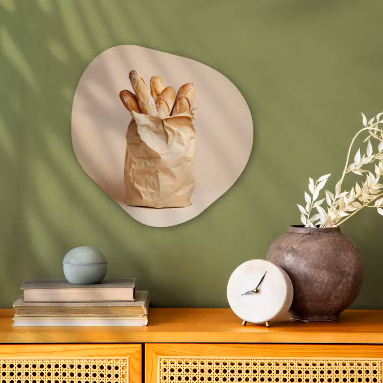 Organisch schilderij - Forex - Baguette - Brood - Stokbrood - Beige — 2