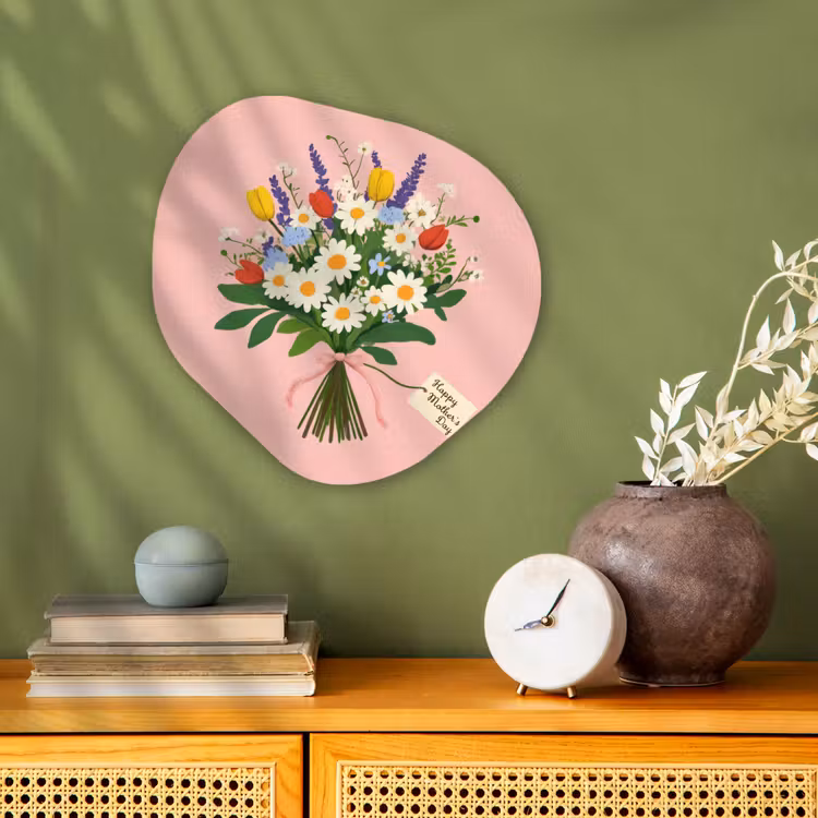 Organisch schilderij - Forex - Bloemen - Lint - Kaartje — 2