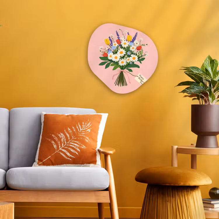Organisch schilderij - Forex - Bloemen - Lint - Kaartje — 3