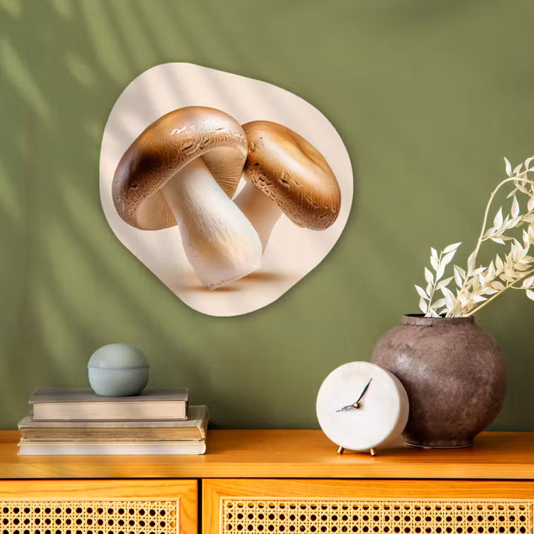 Organisch schilderij - Forex - Champignons - Zacht - Beige — 2