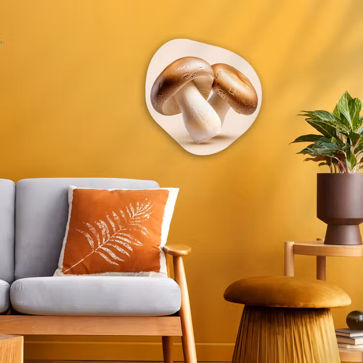 Organisch schilderij - Forex - Champignons - Zacht - Beige — 3