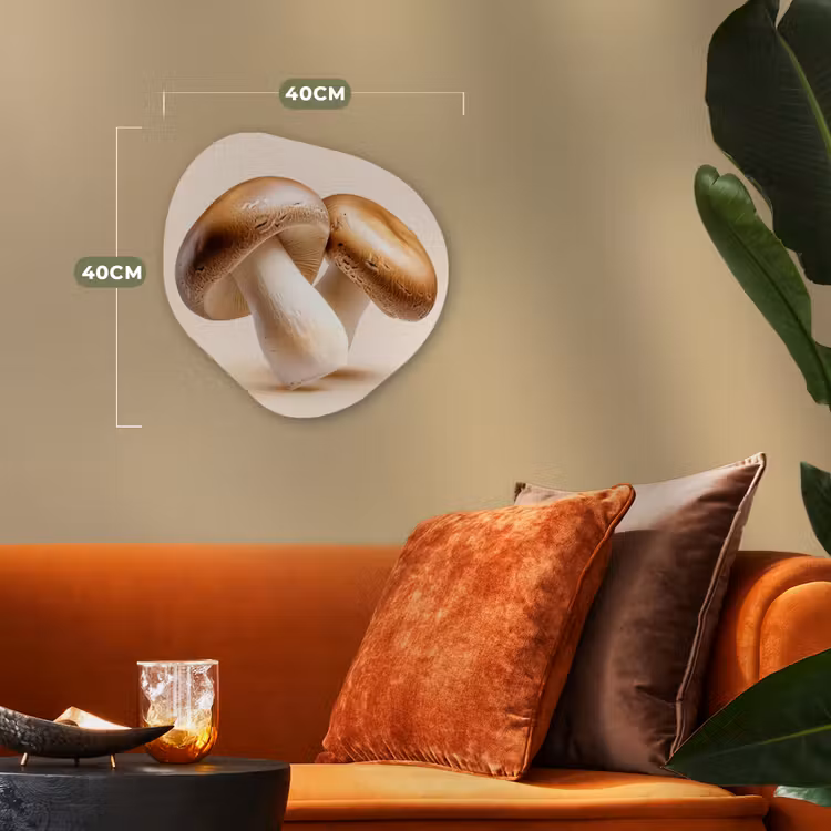 Organisch schilderij - Forex - Champignons - Zacht - Beige — 4