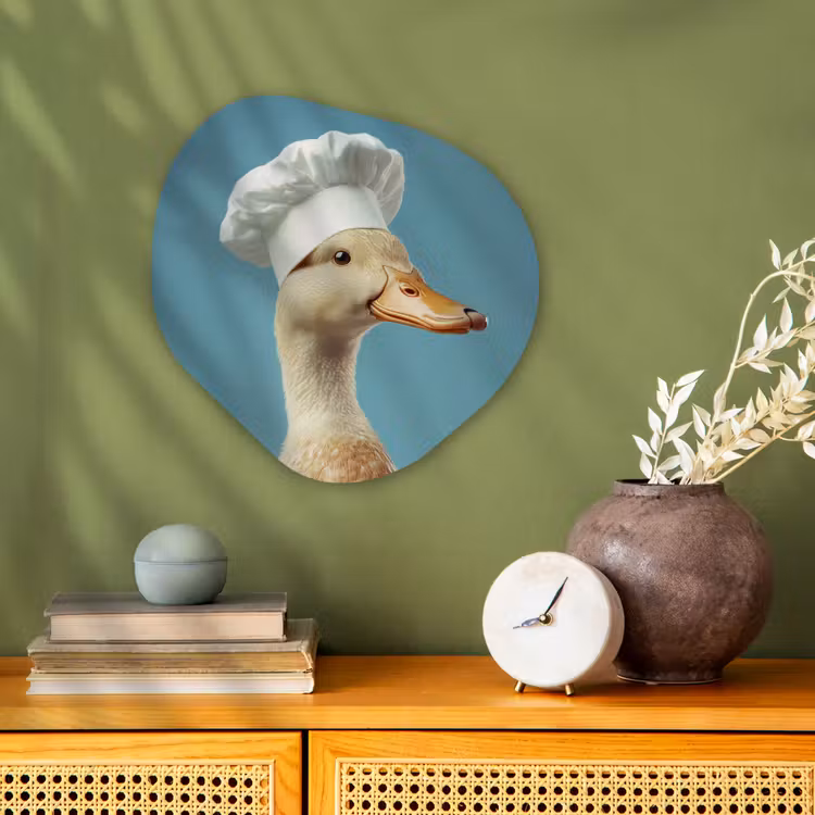 Organisch schilderij - Forex - Eend - Koksmuts - Cute - Vogel — 2
