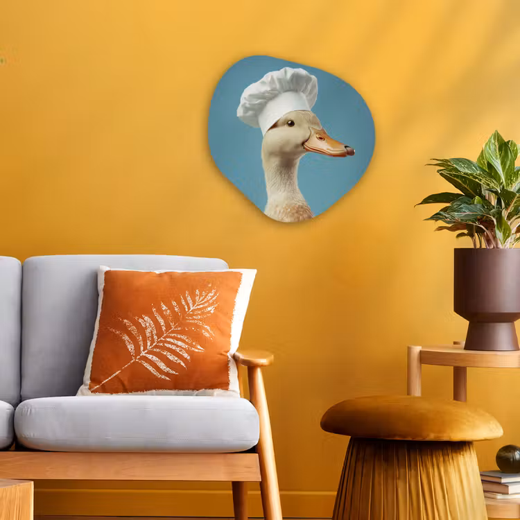Organisch schilderij - Forex - Eend - Koksmuts - Cute - Vogel — 3