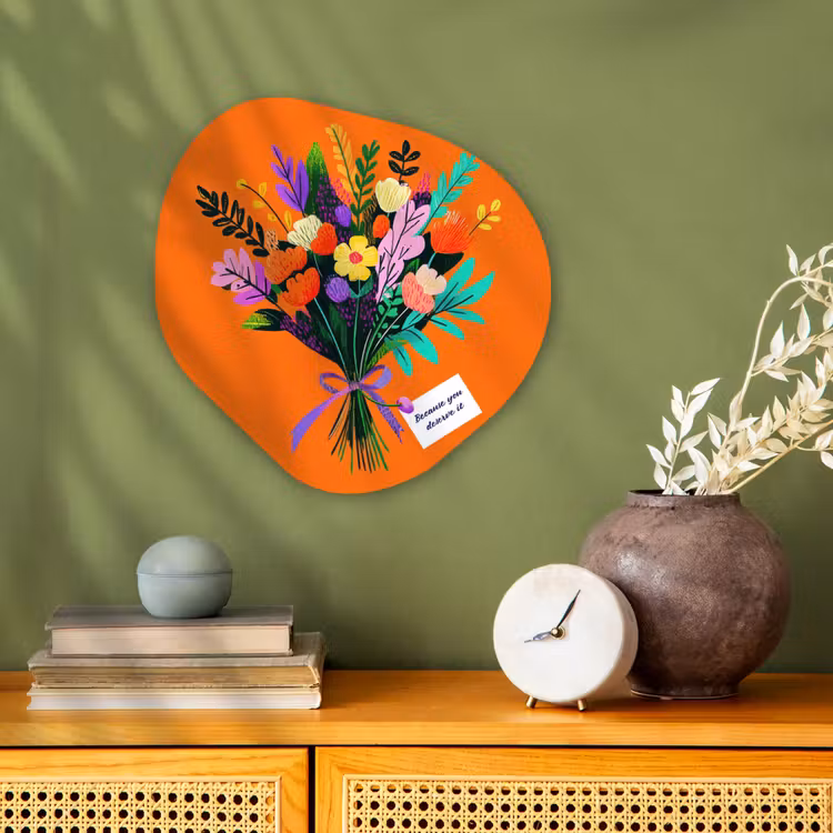 Organisch schilderij - Forex - Kaartje - Boeket - Bloemen — 2