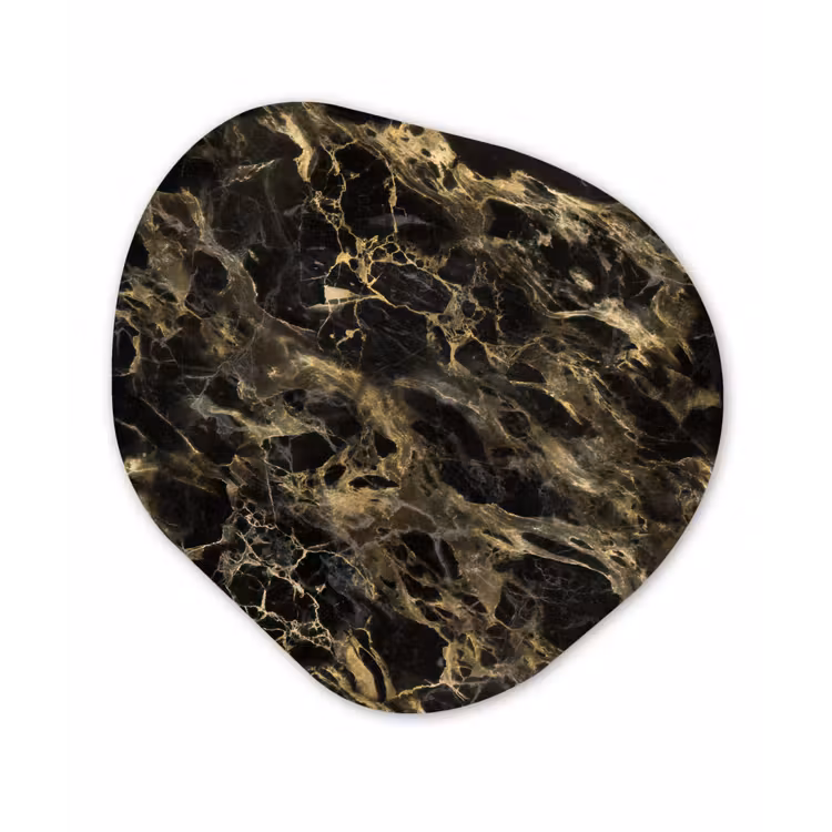 Organisch schilderij - Forex - Kristal - Goud - Zwart - Marmer — 1